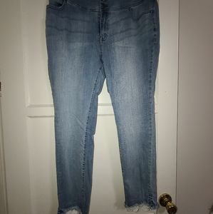 Lane Bryant jeans with lace hem